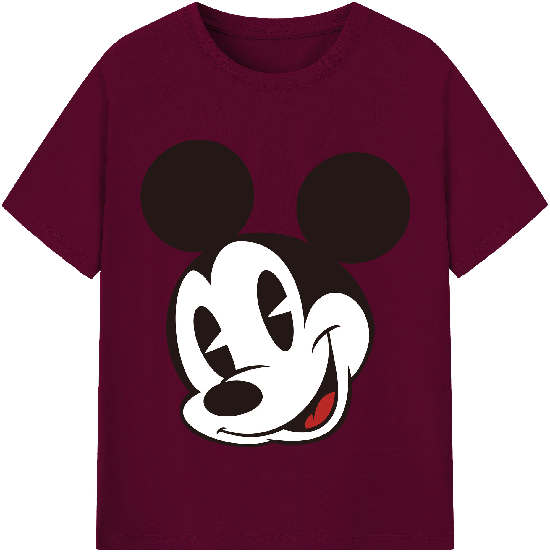 （画像用） ミッキーマウス Mickey Mouse レディースカジュアルプリントTシャツ（綿100％）